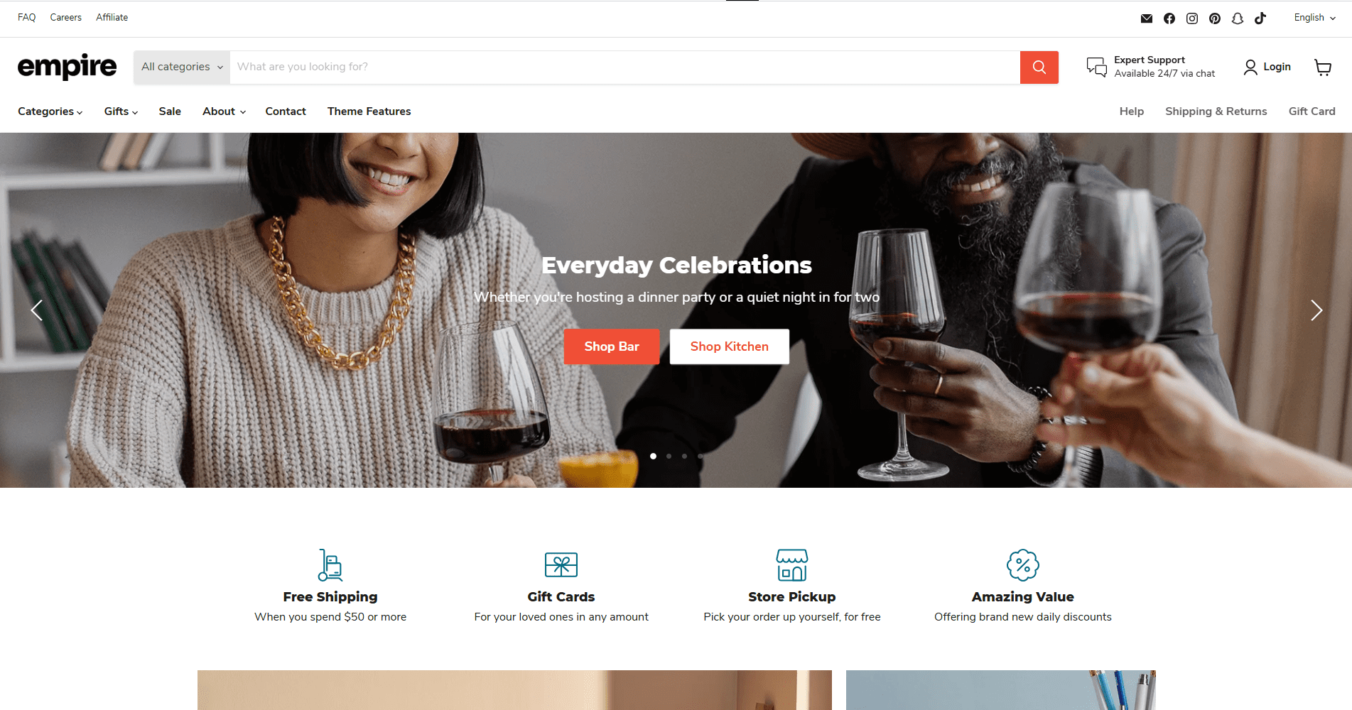 Free Shopify Themes template preview